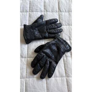 Men’s Black Sheepskin Leather Gloves Sherpa Lined Winter Luxury Neiman Marcus